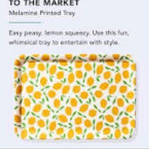 To The Market Lemon Squeeze Serving Melamine Printed Tray 12” x 7.5”